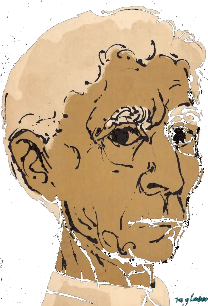 Bertrand Russell, after Milton Glaser